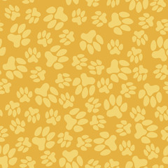 seamless pattern, animal footprints