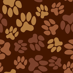seamless pattern, animal footprints