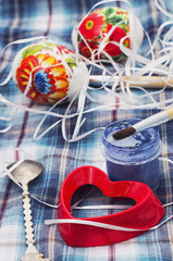 Easter decoration with Easter eggs