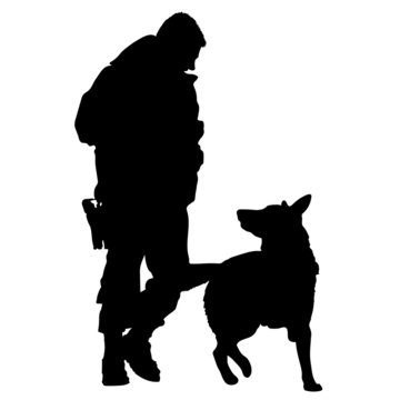Police Dog Silhouette 5