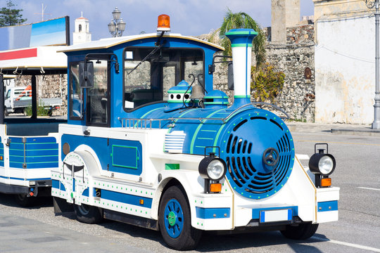 Touristic street bus train for sightseeing