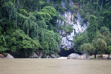 River flowing from Tham Kong Lo cave, Laos