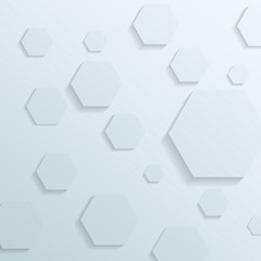 Transparent background with hexagon elements