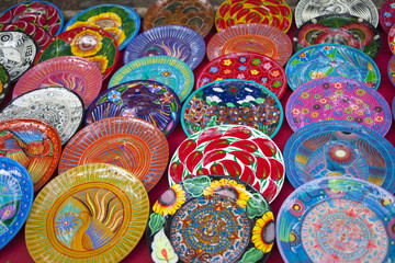 Multi-colored plates, Mexico