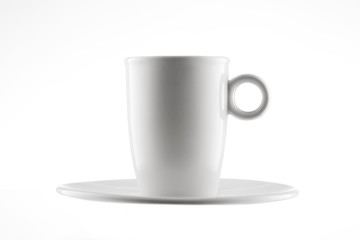 Coffee cup on a white background