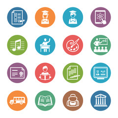 School and Education Icons - Set 2 | Dot Series