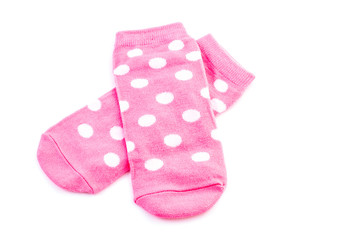 Pink polka sock