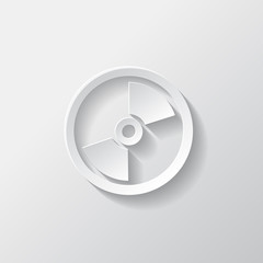 Compact disk web icon, musical CD.
