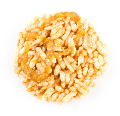 rice crust thai isolated white background