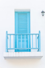 Fototapeta premium Greece window santorini style