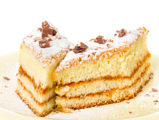 cake, biscuit isolated on white