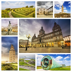 La Coruña Collage, Galicia, Spain.