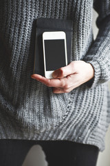 smartphone and notebook