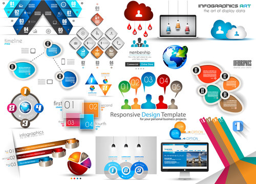Fresh new Collection of Infographics Template and elements. 