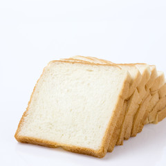 Bread Slice on White Background