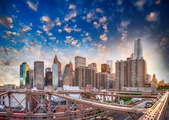 Obraz premium New York. Beautiful panoramic view of Manhattan skyline and buil