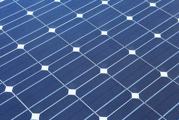 Closeup of solar panel