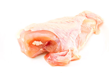 Fresh chicken meat on a white background