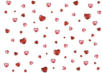 Background with hearts on Valentine's Day