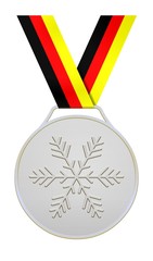 Silberne medaille für die Winterspiele