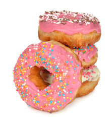 Donuts with pink icing