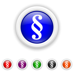 Paragraph icon - six colours set vector