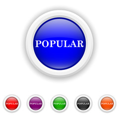 Popular  icon - six colours set vector