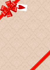 Vintage Background With Ribbon