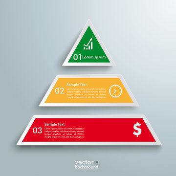 Colored Pyramid 3 Pieces Infographic