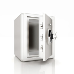 Fototapeta premium Security metal safe with empty space inside