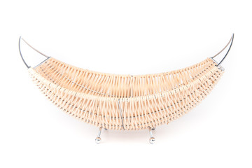 Woven vase isolated on white background