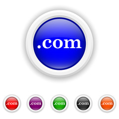 .com icon - six colours set vector