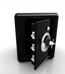 Security metal safe with empty space inside