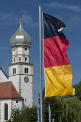 Church and German Flag