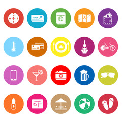 Journey flat icons on white background