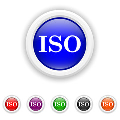 ISO icon - six colours set vector
