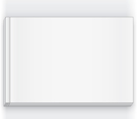 blank white rectangular magazine