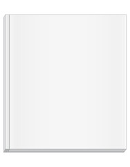 blank white rectangular magazine
