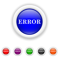 error icon - six colours set vector