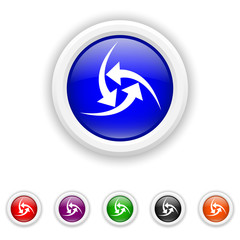 Change icon - six colours set vector