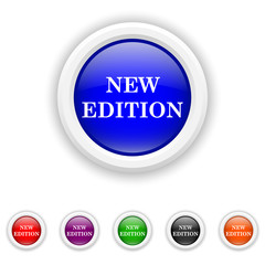 New edition icon - six colours set vector