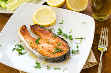 Trancio di salmone arrosto