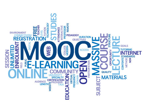 "MOOC" Tag Cloud (massive online open course e-learning web)