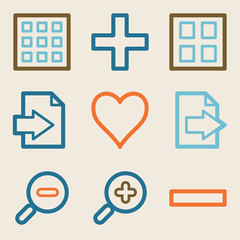 Fototapeta premium Image viewer web icons, vintage series