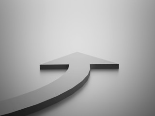 Silver business concept  arrow