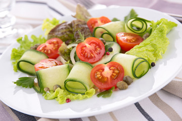 vegetable salad with cucumber