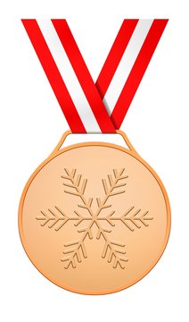 Österreichische bronzene Medaille für die Winterspiele