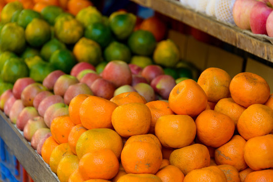 Fruits on a market stand