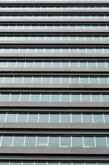 Obraz premium Windows on tall office building