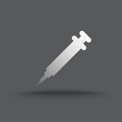 Vector of transparent syringe icon on isolated background